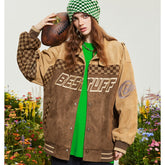 Unisex Jacket Vintage Loose Lapel Motorcycle Jacket